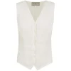Costa, ivory linen vest