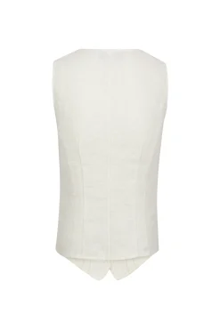 Costa, ivory linen vest