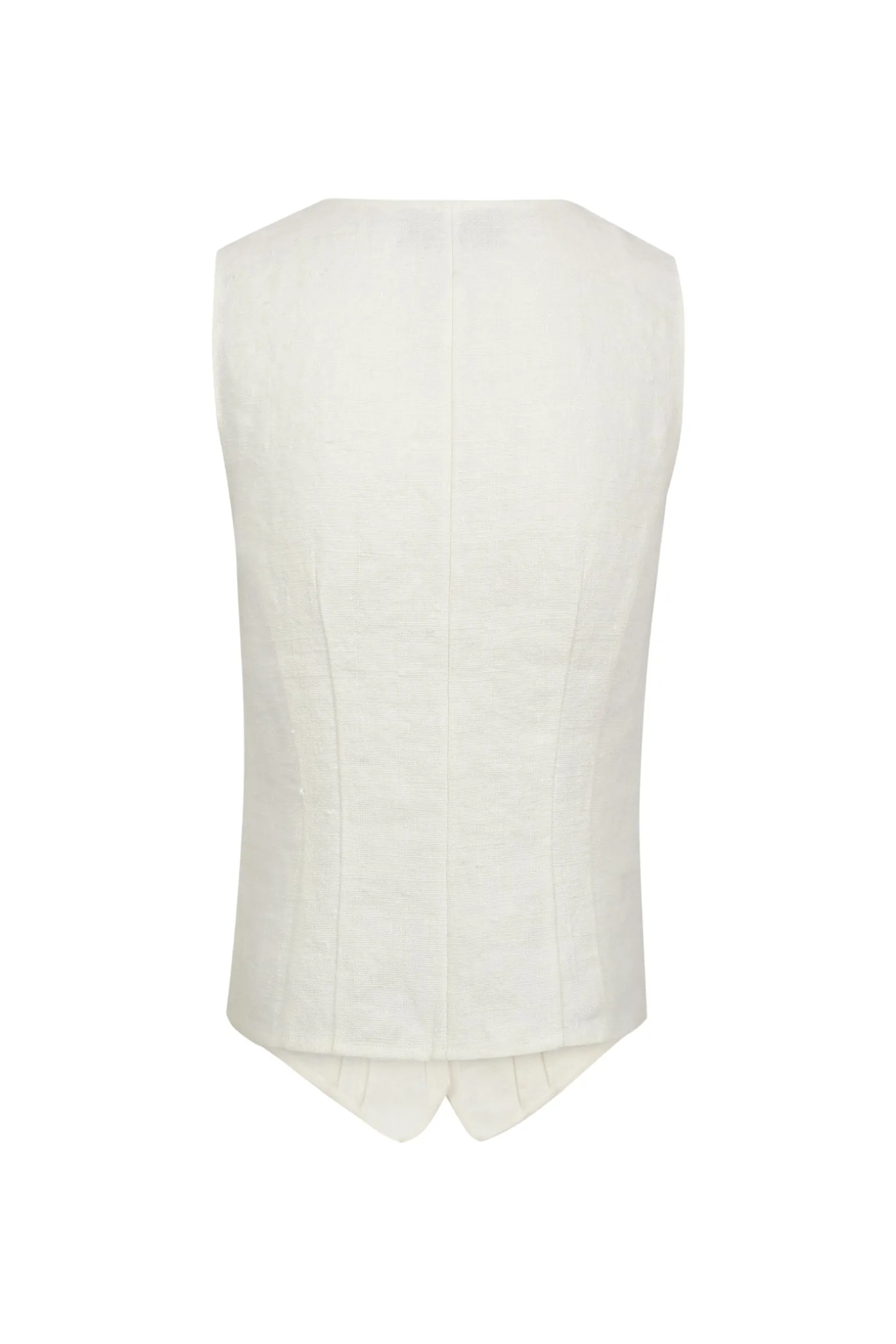 Costa, ivory linen vest