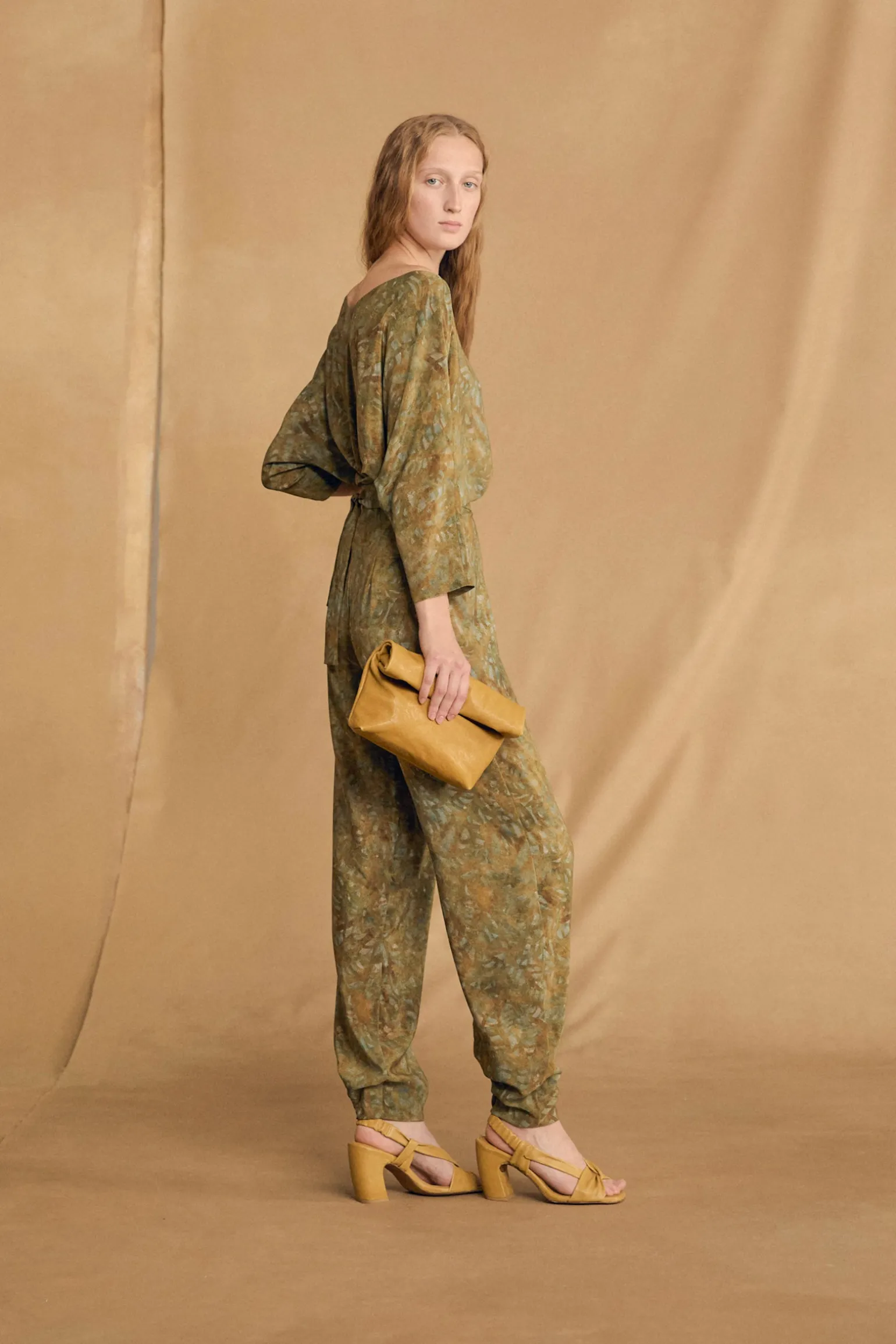 Costa, mustard leather sandal