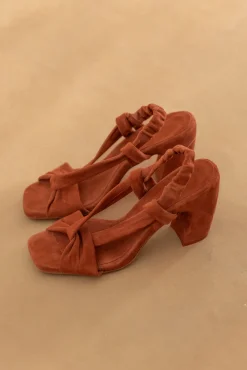 Costa, terracota suede sandal