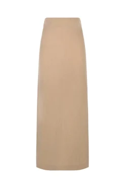 Dakota, pink in linen and virgin wool skirt