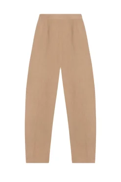 Dakota, sand pink virgin wool and linen pants