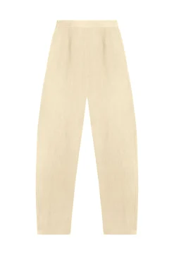 Dakota, vanilla virgin wool and linen pants