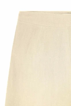 Dakota, vanilla virgin wool and linen pants