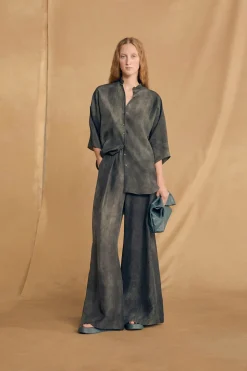 Dali, fade petroleum blue pants