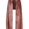 Dali, fade red hooded scarf