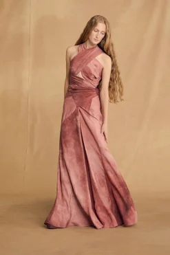 Dali, fade red transformable dress