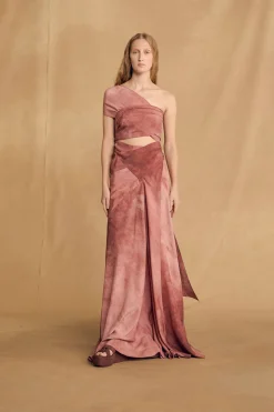 Dali, fade red transformable dress