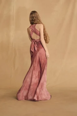 Dali, fade red transformable dress