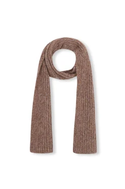 Dan, cashmere and silk rosewood melange scarf