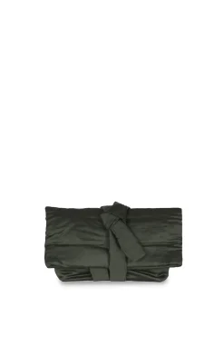 Delhi S, clutch en viscosa y lino grafito