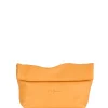 Delhi S, peach leather clutch