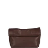 Delhi S, turquoise bronze leather clutch