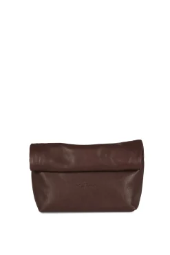 Delhi S, turquoise bronze leather clutch