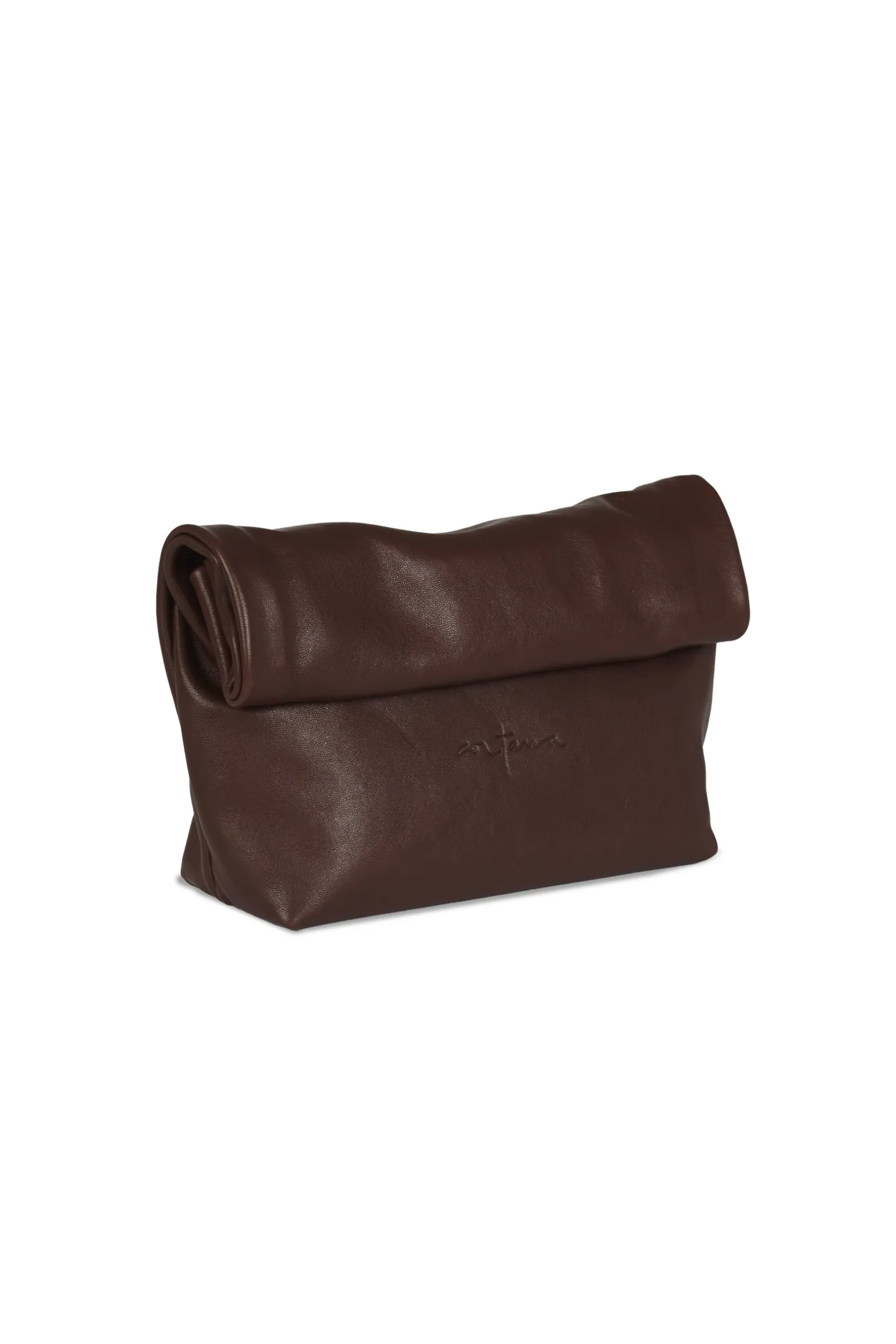 Delhi S, turquoise bronze leather clutch
