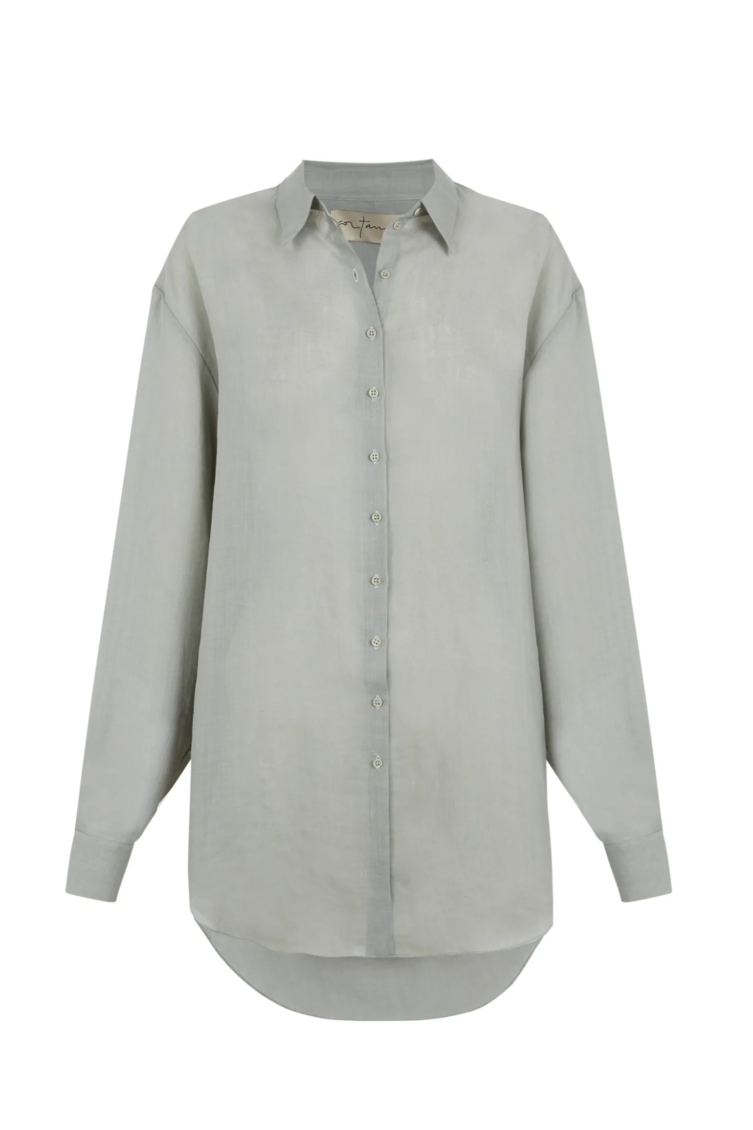 Dennis, sky blue oversized ramie shirt