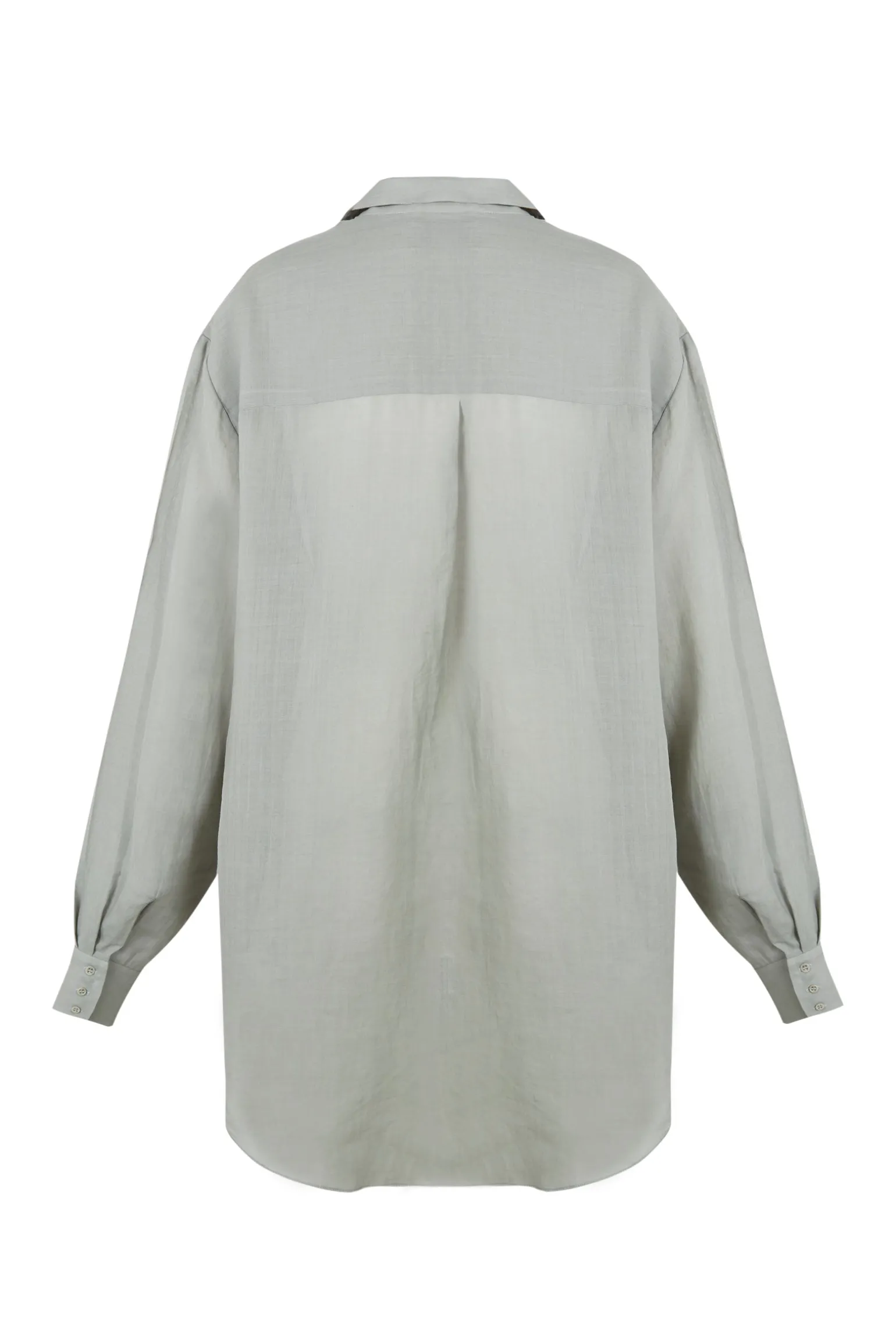 Dennis, sky blue oversized ramie shirt