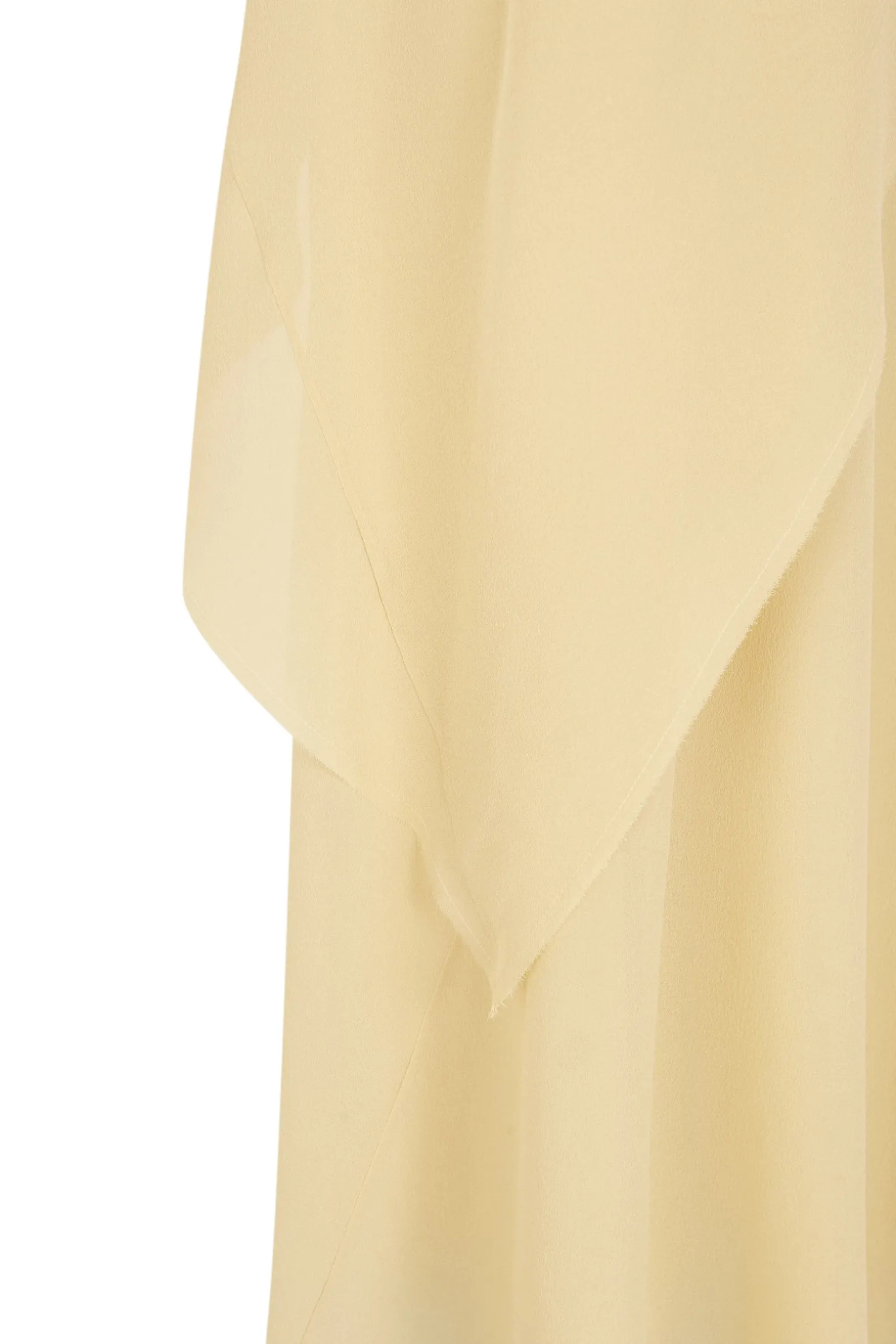 Dora, long skirt in beige silk georgette