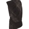 Dye, asymmetric stretch silk top