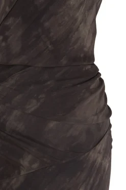 Dye, long stretch silk transformable dress