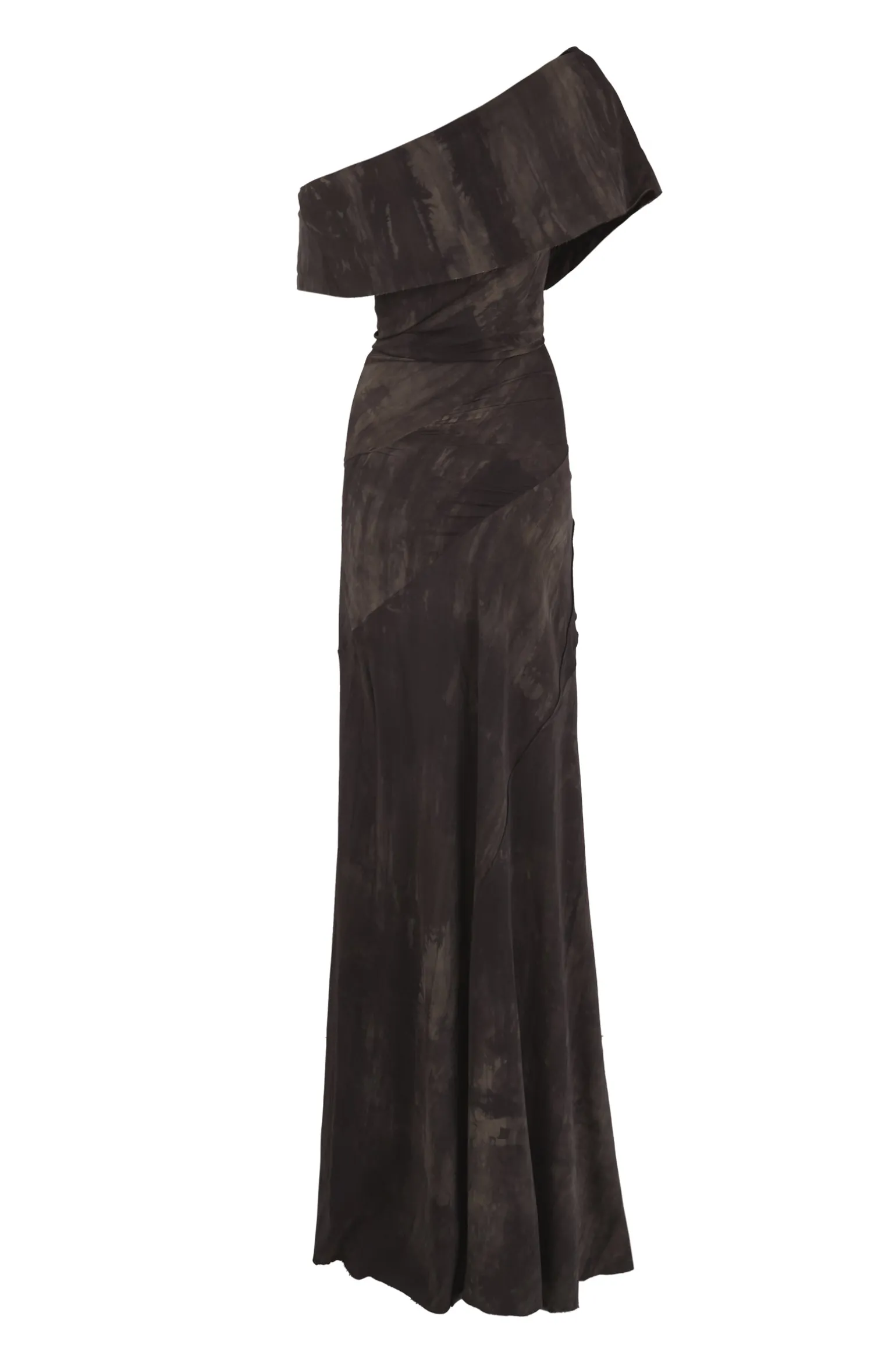 Dye, long stretch silk transformable dress