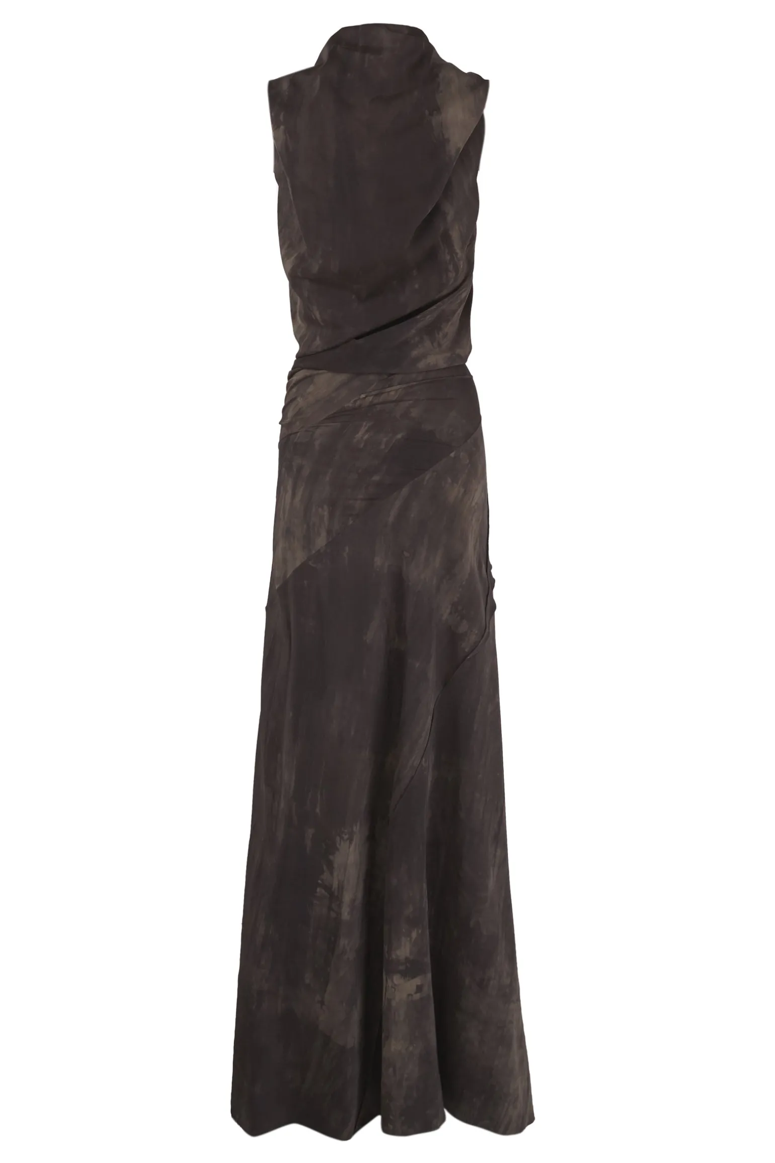 Dye, long stretch silk transformable dress