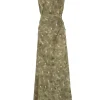 Elise, pua print organic silk dress