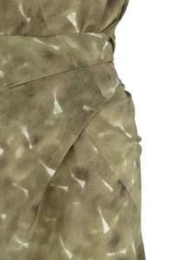 Elise, pua print organic silk dress