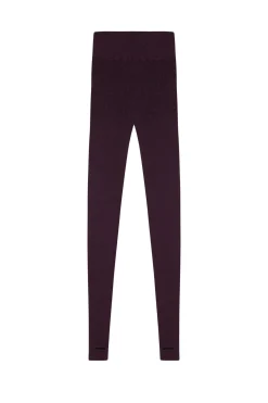 Elmer, burgundy leggings in baby alpaca and merino wool
