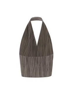 Etna, calma print silk top