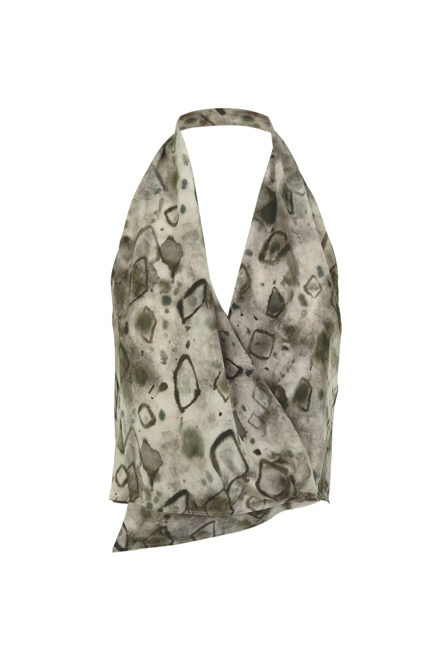 Etna, top de seda elmas print