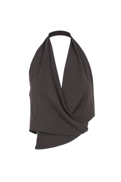 Etna, top in graphite silk