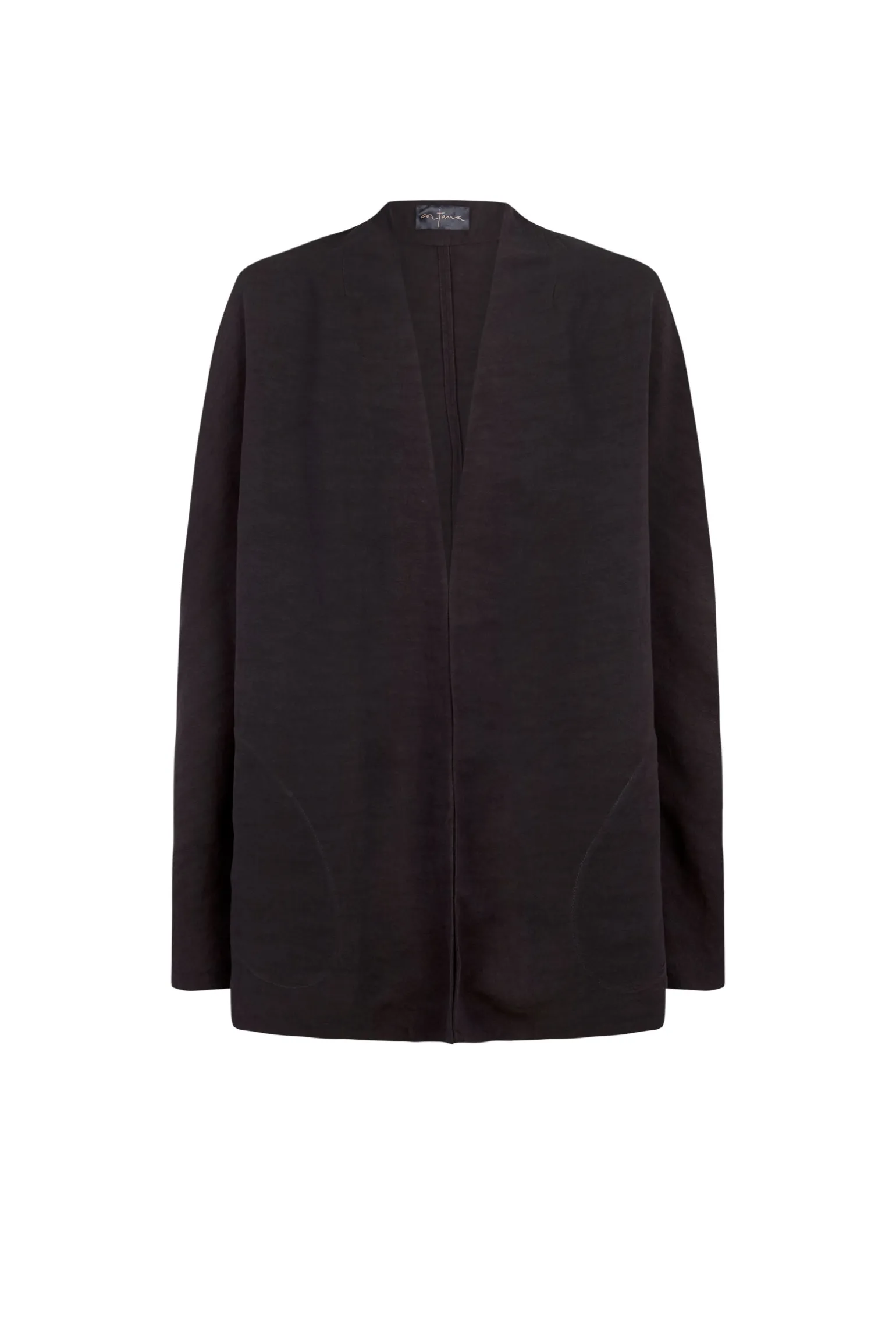 Fania, blueberry linen and viscose jacket