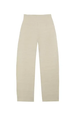 Fania, linen and viscose stone grey pants