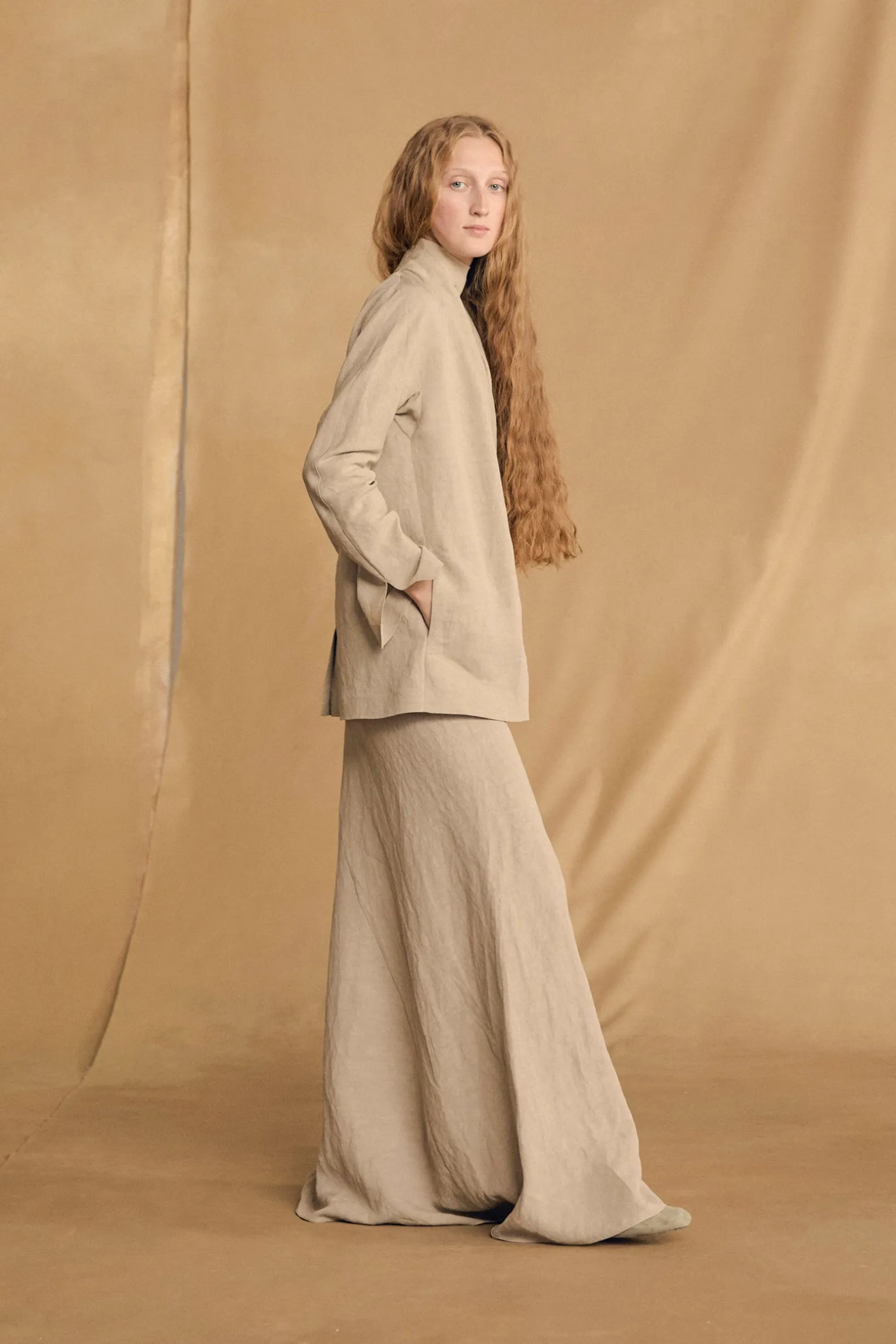 Fania, linen and viscose skirt