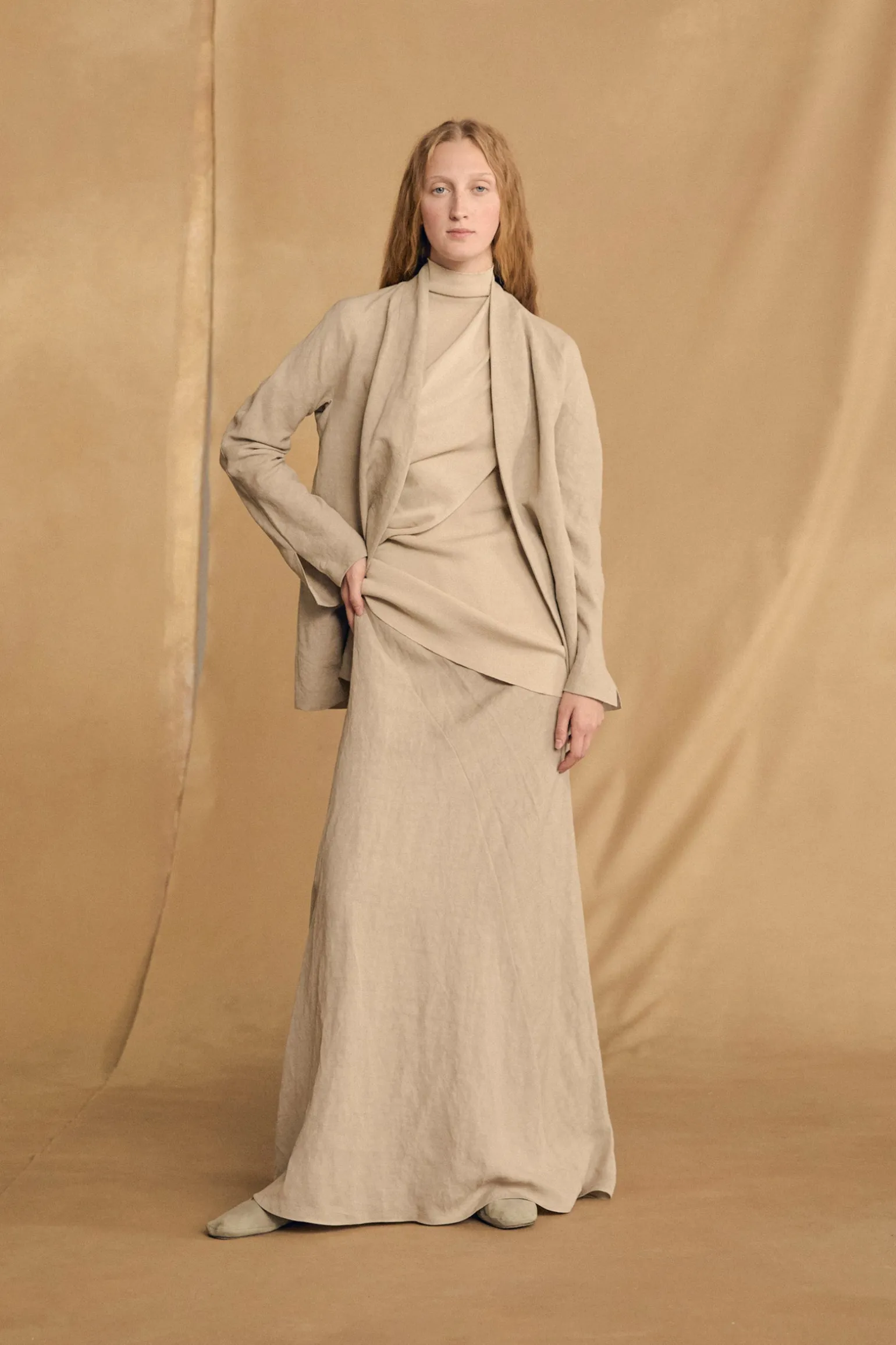 Fania, linen and viscose skirt