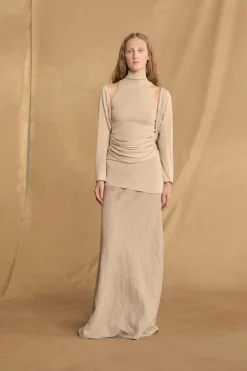 Fania, linen and viscose skirt