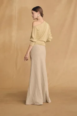 Fania, linen and viscose skirt