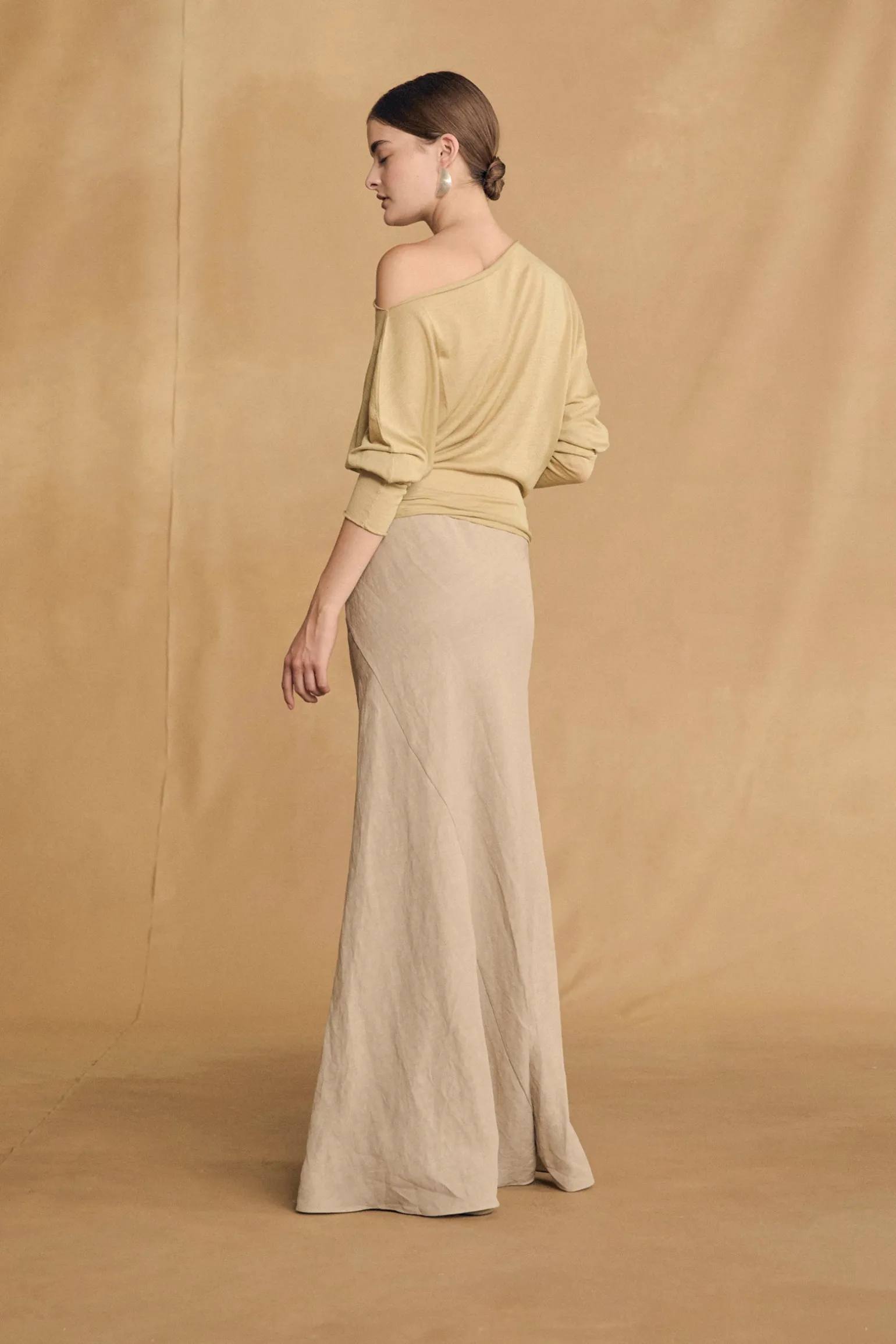Fania, linen and viscose skirt