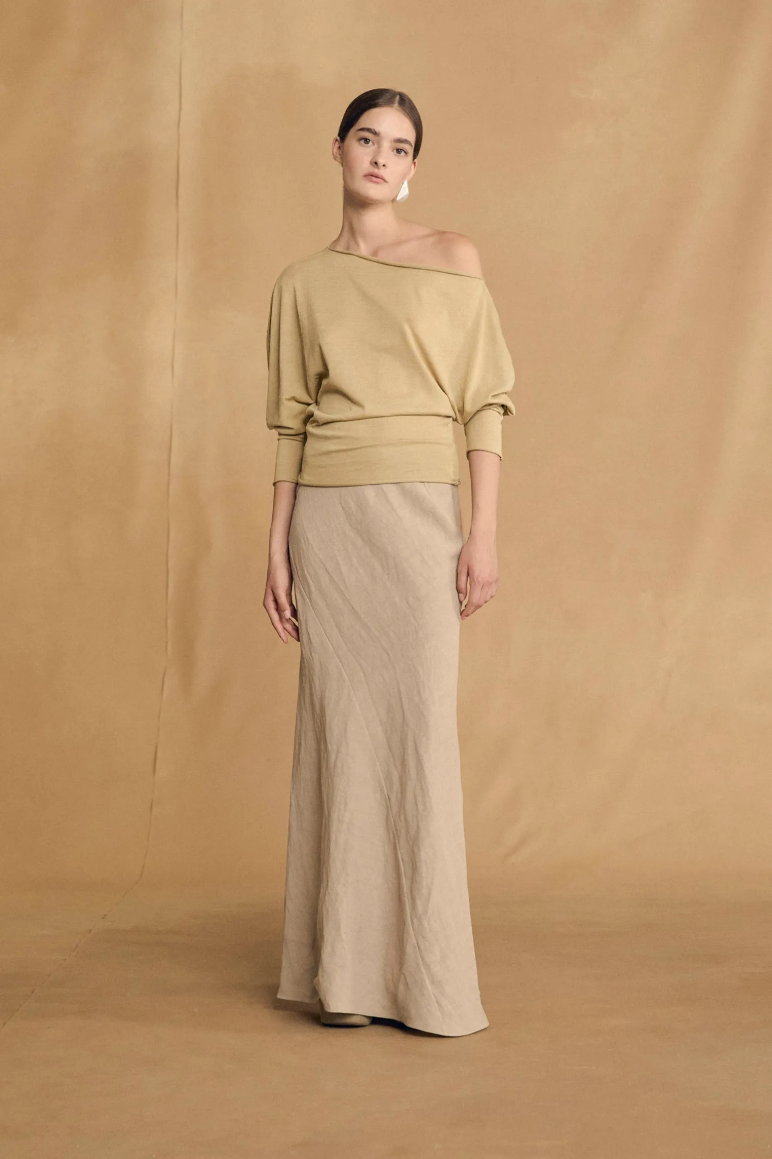 Fania, linen and viscose skirt