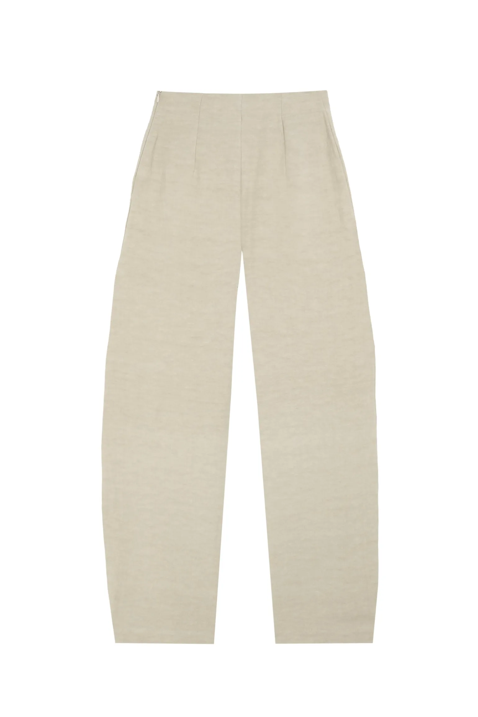 Fania, linen and viscose stone grey pants