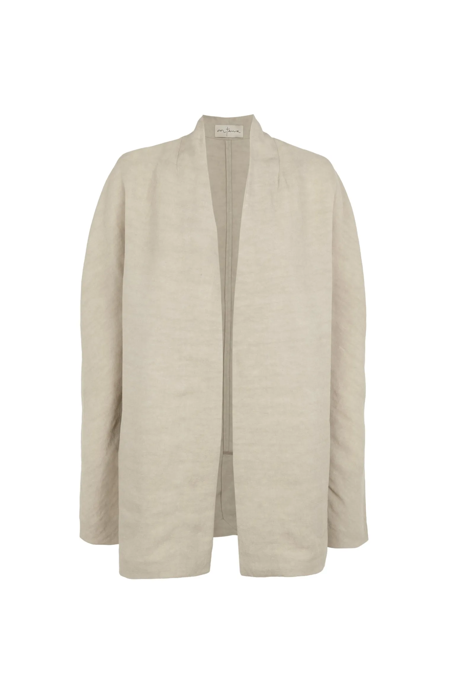 Fania, stone gray linen and viscose jacket