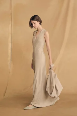 Fania, stone long dress