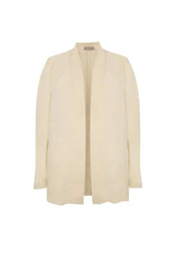 Fania, vanilla linen and viscose jacket