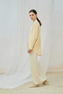 Fernanda, beige silk shirt