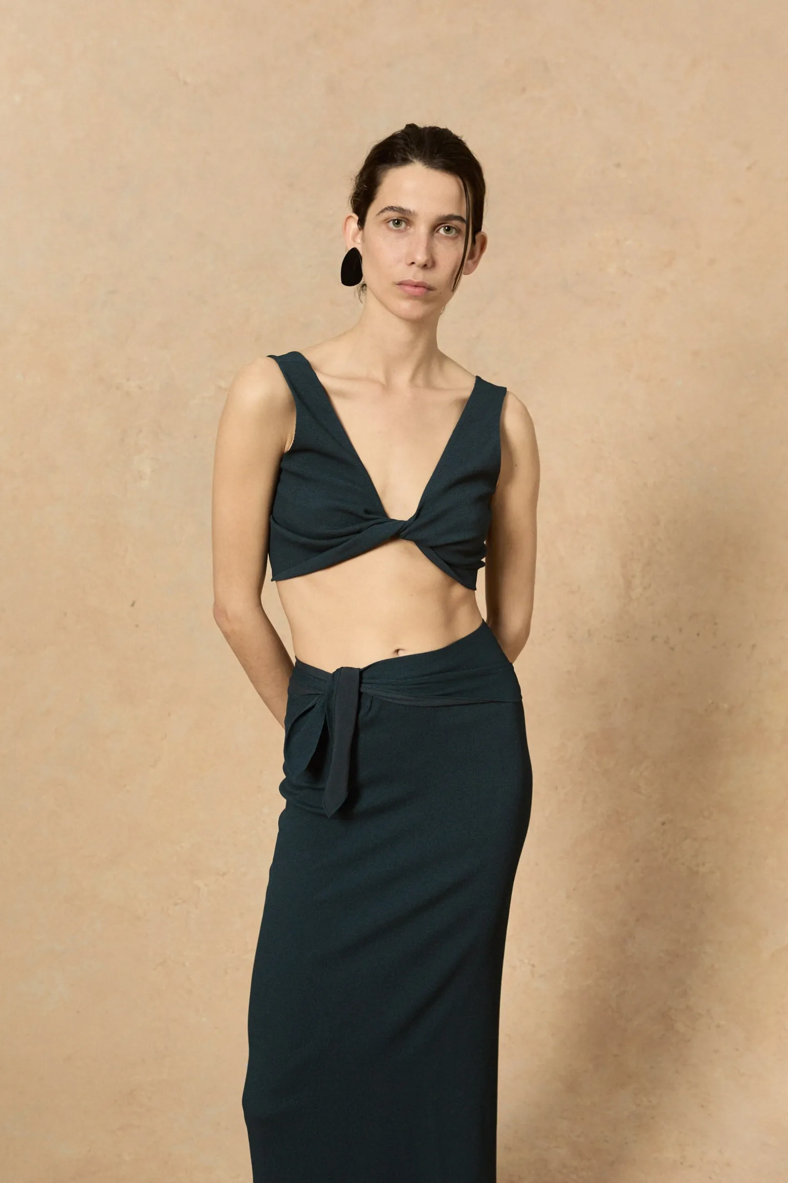 Fiona, blue wrap skirt