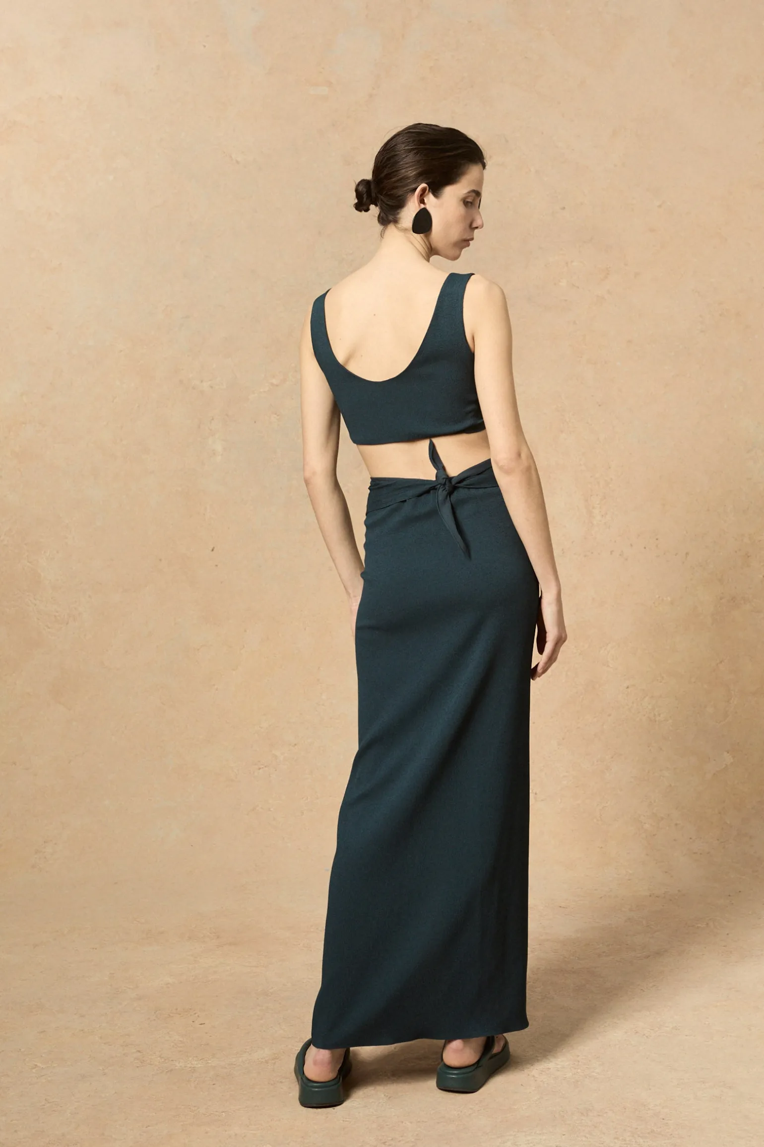 Fiona, blue wrap skirt