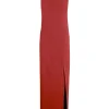 Fiona, carmine red fitted dress