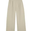 Francisca, cinnamon striped silk pants